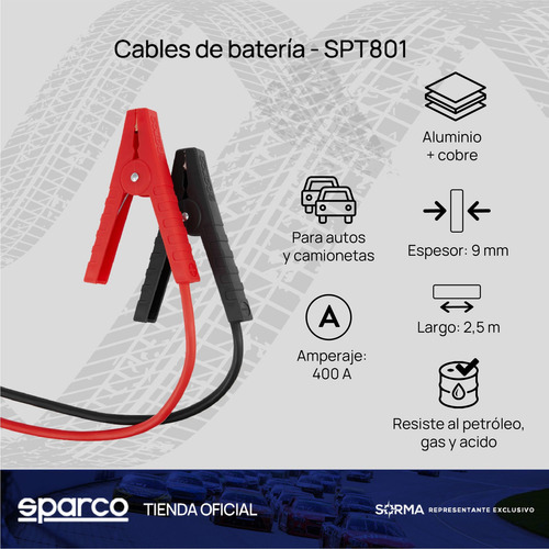 Imagen 2 de 7 de Cable Puente Para Batería 400 Amp 4 Pinzas De Cobre 2.5mts