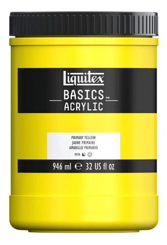 Tinta Acrilica Liquitex Basics 946ml 8870352 Cor Primary Yellow - 410