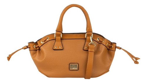 Bolsa Feminina Rafitthy Bauzinho Mostarda Acambamento Dos Ferragens Metal Polu00eddo Cor Marrom-claro Correia De Ombro Marrom-claro Desenho Do Tecido Sintu00e9tico (poliuretano)