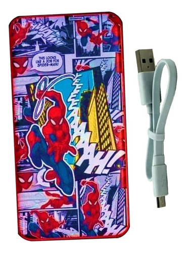 Cargador Portatil 10400mah Modelo Marvel Spider-man Tcp0137