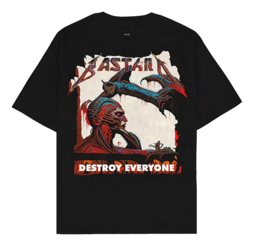 Remera Oversize Remeron Destroy Everyone Bastard Habitu 3c