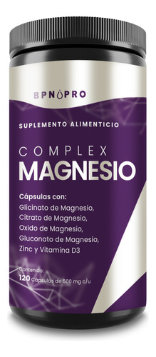 Magnesio Complex Citrato Oxido Gluconato Zinc Vitamina D3 