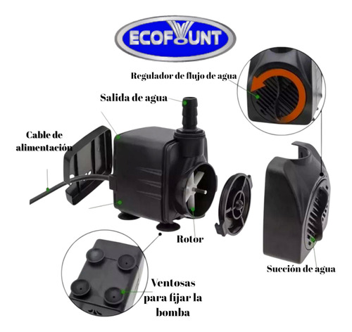 Bomba De Agua Sumergible Fuentes 3.20 M 6008 7 Piezas