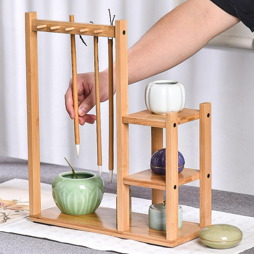 Soporte Para Pinceles De Caligrafía, Soporte Para Madera