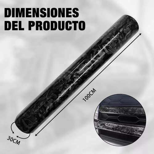 Vinil Fibra Carbon Glossy Wrap Automotriz Envoltura Pegatina