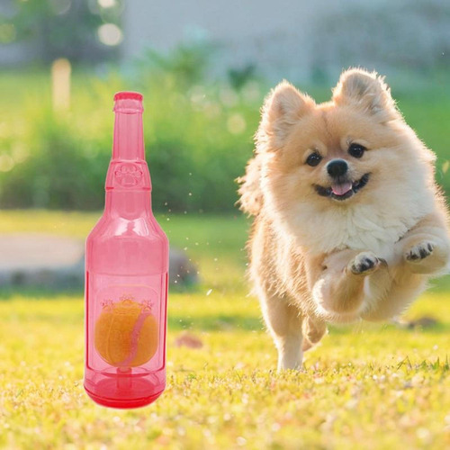 Juguete Para Perros Con Forma De Botella De Agua Para Rojo L