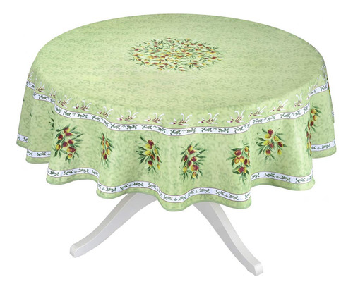 Provence Olivier - Mantel Redondo De 27.6in, Color Verde