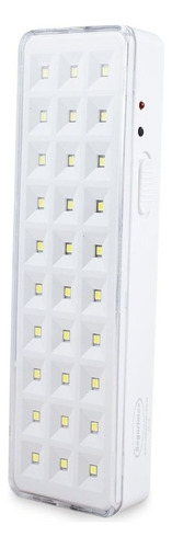 Luminária de emergência Segurimax 23957 LED com bateria recarregável 110V/220V branca