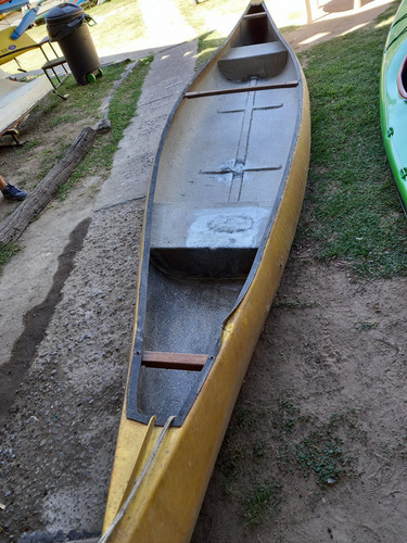 Piragüa Antigua De Madera Y Fibra De Vidrio, Buen Estado.