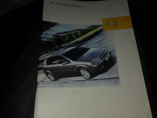 Opel Signum Folheto De Divulgação