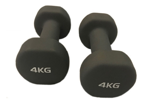 Imagen 1 de 5 de Par De Mancuernas Neoprene De 4 Kg Gym Funcional Fitness Jbh