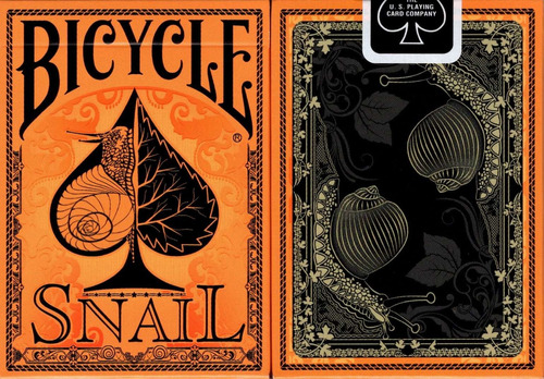 Cartas Bicycle Snail Naranja // Partida 1000 Unidades