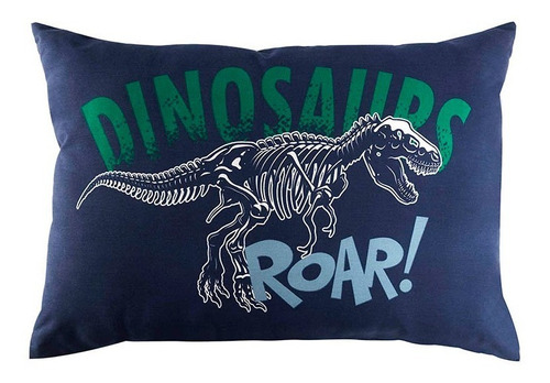 Almohada T-rex Dinosaurio Doble Vista Para Niño Azul Vianney