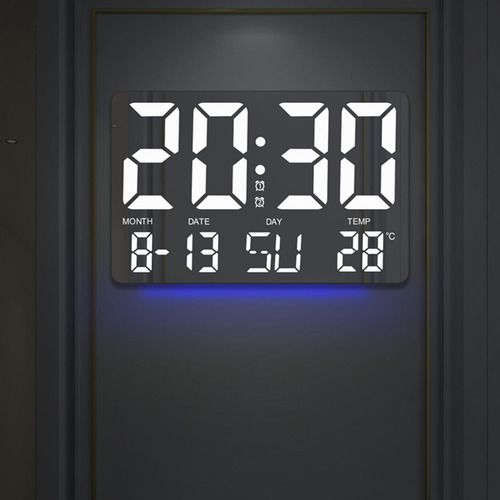 Reloj Despertador Reloj Digital Función De Concha Negra