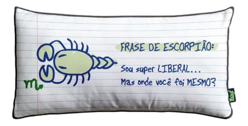 Almofada A Frase Do Signo É Cor ESTAMPADA Desenho do tecido Escorpião