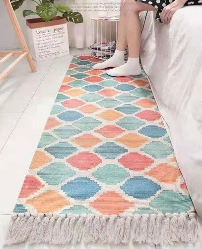 Bajada De Cama Larga Alfombra Tela Tejido, Varios Modelos