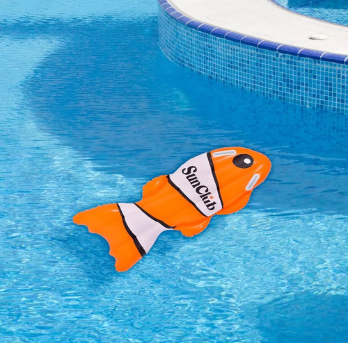 Tabla Inflable Pileta Pez Nemo Verano Niños 100x50cm - 37614 Color Naranja/blanco