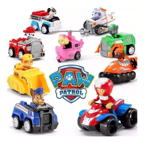 Autos Paw Patrol Pack 9 Autos Nuevos Envío Gratis