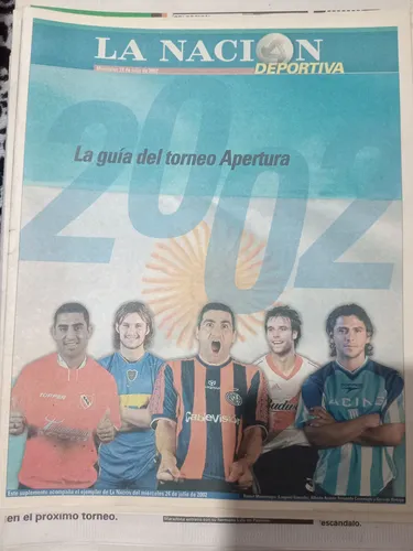 comprar Revista Guia Torneo Apertura 2002 La Nacion Fixture Plantel