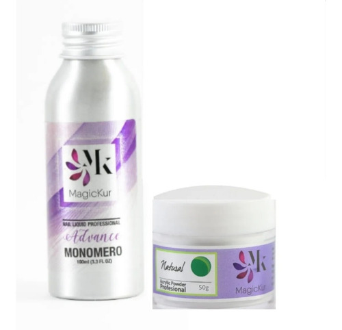 Set De Monomero 100ml  + 1 Polímero De 50g - Marca Magickur