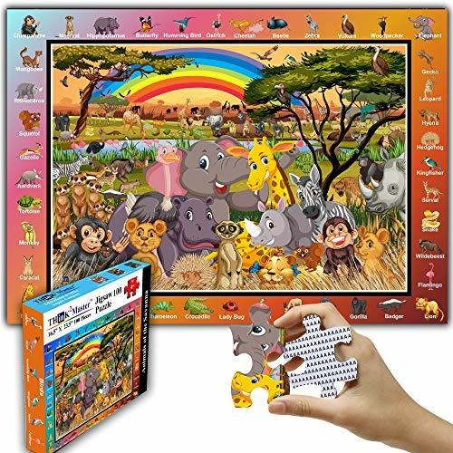 Rompecabeza - Think2master Animals Of The Savanna 100 Pieces