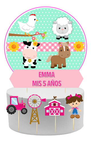 Cotillon Personalizado Animalitos Nena Bolsitas 15 Invitados