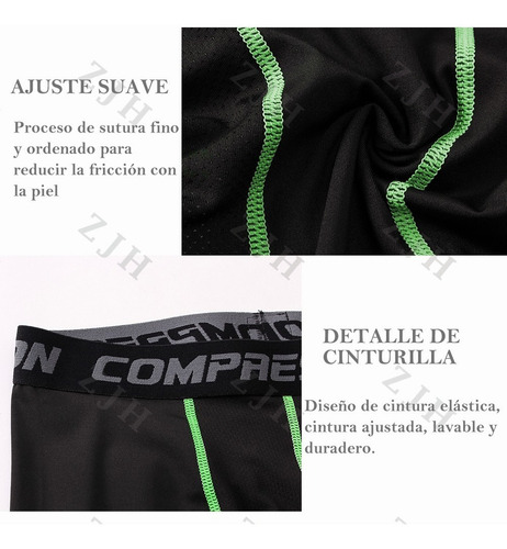 Imagen 3 de 7 de Leggings Elásticos Para Hombre Fitness - Leggings Deportivos