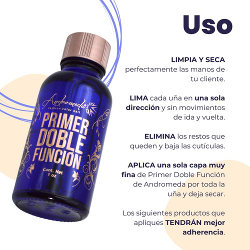 Primer Andrómera Doble Función + Nivelador Ph 30 Ml/1 Oz