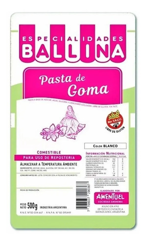 Pasta De Goma Ballina 500gr