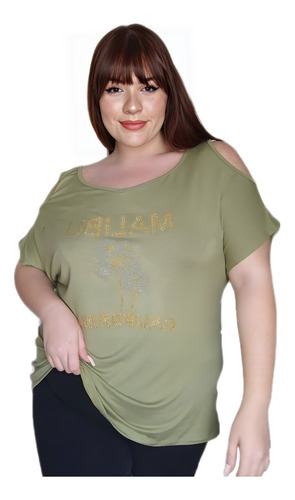 Blusa Modal Mujer Talles Grandes Especiales Hombros Abiertos