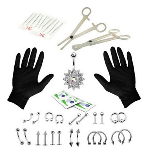 Kit De Agujas Para Joyería Tragus, 41 Unidades, Vientre, Len