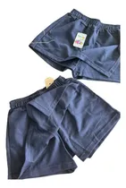 Comprar Short Pollera Pantalón Con Tapa Algodón Escolar Uniforme Azu Azul 8