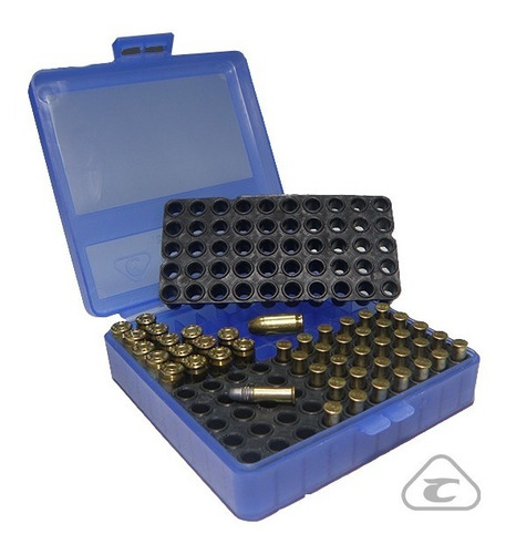 Caixa Para Munição Cal .22/.380/9mm 100 Unids Azul - Combat 