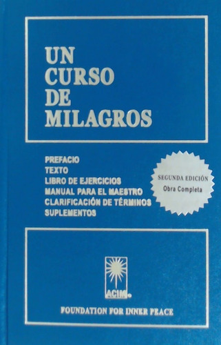 Libro Un Curso De Milagros