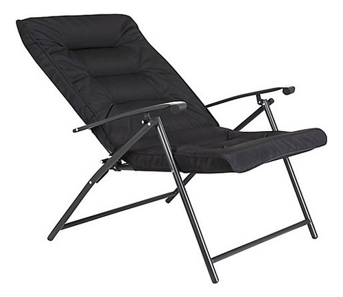 Set De Mesa + 2 Sillas Plegables Exterior Interior Diseño Estructura Negro