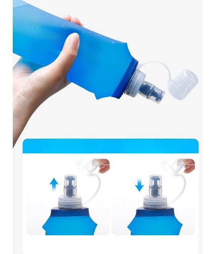 Chaleco De Hidratación, Mochila De Agua, Gris Con Botella