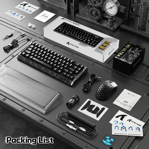 Combinação De Teclado Attack Shark R68 He 8k E Mouse R5 Ultr