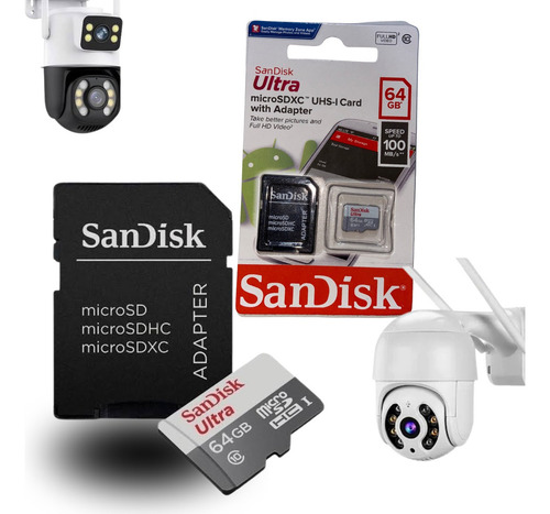 Cartão De Memória Micro Ultra Com Adaptador Sd 64gb
