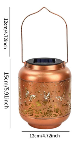 Linterna Solar Al Aire Libre Decoración Solar De Metal