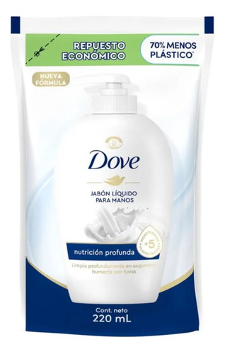 Jabon Liquido Dove Para Manos Repuesto X220ml