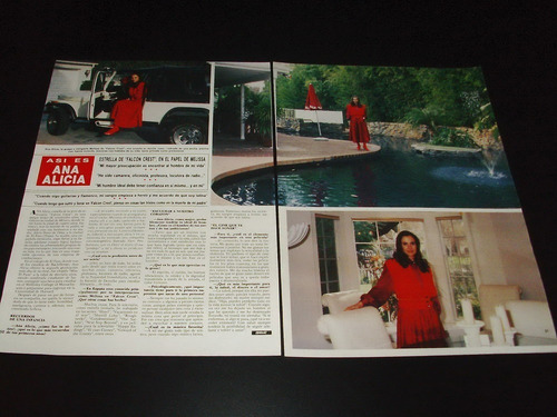 (u034) Ana Alicia * Clippings Revista 2 Pgs (Usado)