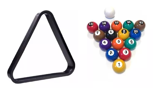 Jogo de bolas 1 a 15 bola branca 54mm sinuca plastobola