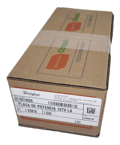 Imagem 3 de 5 de Placa Lavadora Brastemp Ative Original W10674006