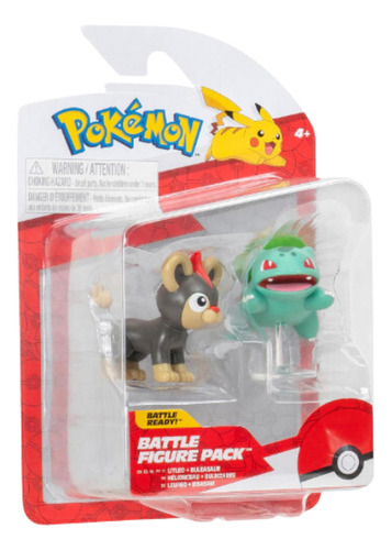 Pokemon Battle Ready! Set 2 Figuras Litleo + Bulbasaur