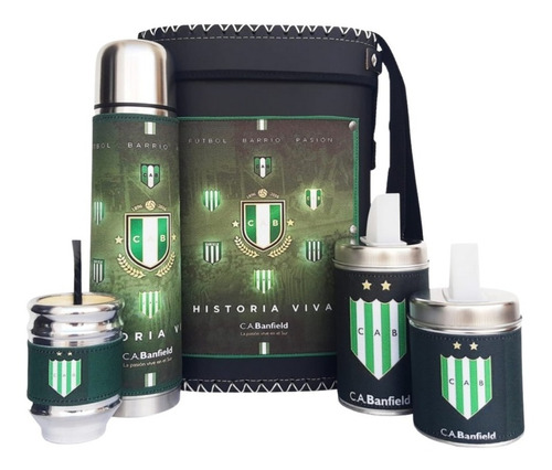 Kit De Mate Set Matero Club Atlético Banfield. Futbol