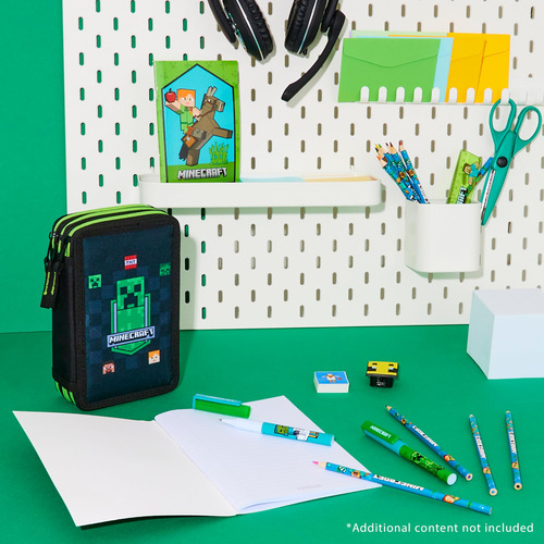 Estojo De Lápis Minecraft Preenchido Com Papel De Carta Para