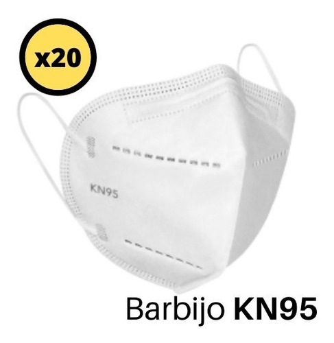 Barbijo Reutilizable Kn95 X20 Unidades Certificado N95 95%