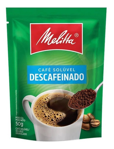 Café Solúvel Granulado Descafeinado Melitta Pacote 40g