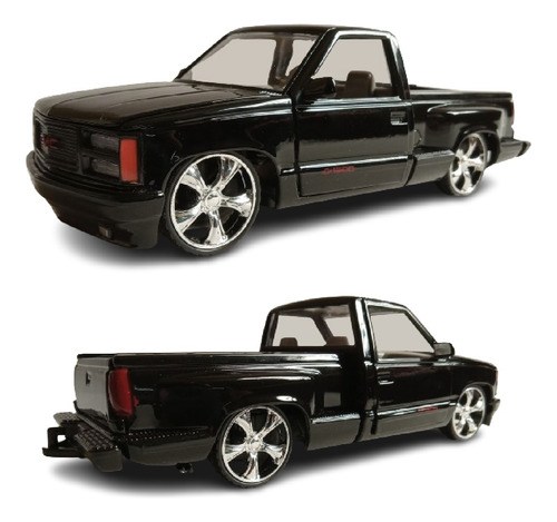 Camioneta Gmc Sierra 1992 Stepside Con Rines Motor Max 1/24 (Reacondicionado)