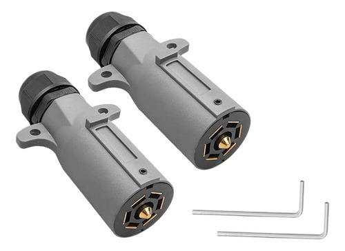 Plugues De Reboque De 2x Rv 7 Pinos Com Acessório De